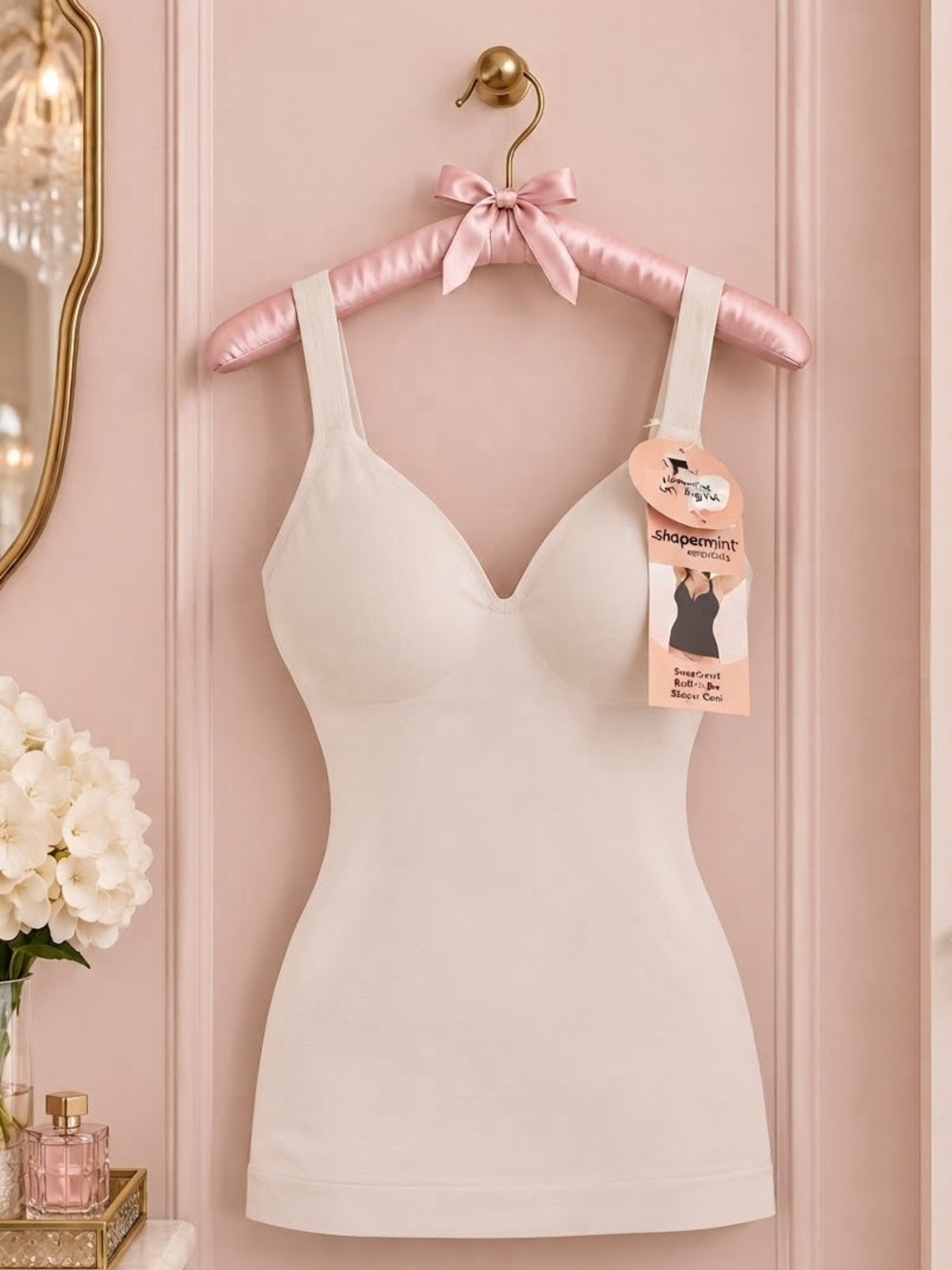 NWT XL SHAPERMINT Sweetheart Built-In Wireless Bra Shaping Cami Shapewear